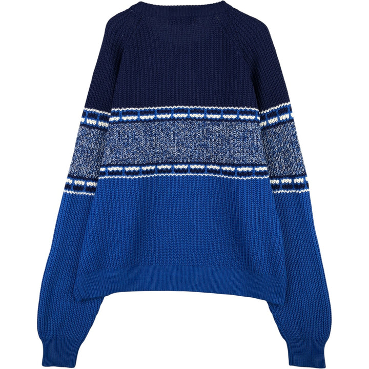 Vintage St. John's Bay acrylic knit sweater, size L, men's size L acrylic blue type Vintage Second Hand