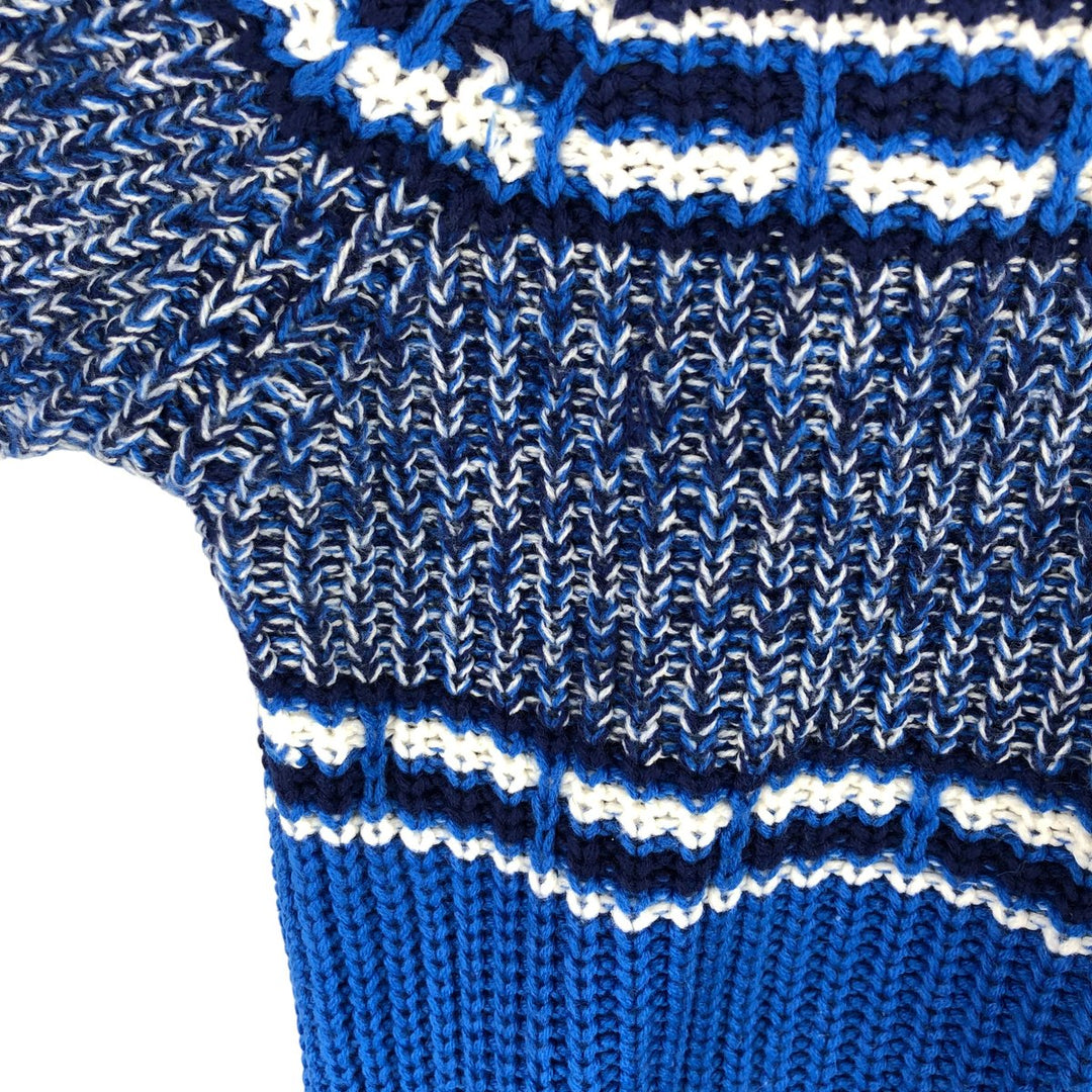 Vintage St. John's Bay acrylic knit sweater, size L, men's size L acrylic blue type Vintage Second Hand