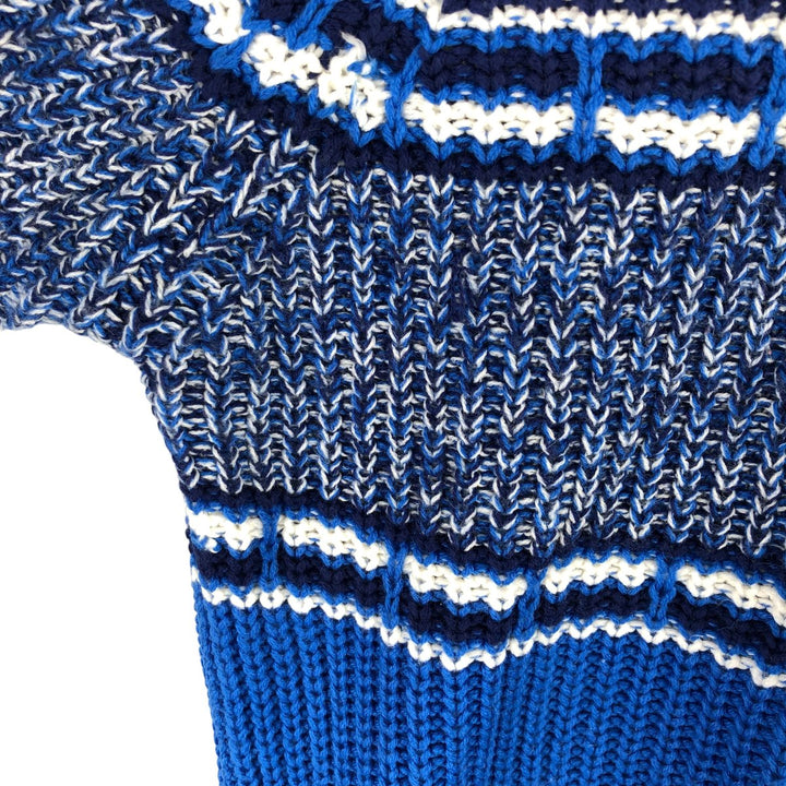 Vintage St. John's Bay acrylic knit sweater, size L, men's size L acrylic blue type Vintage Second Hand