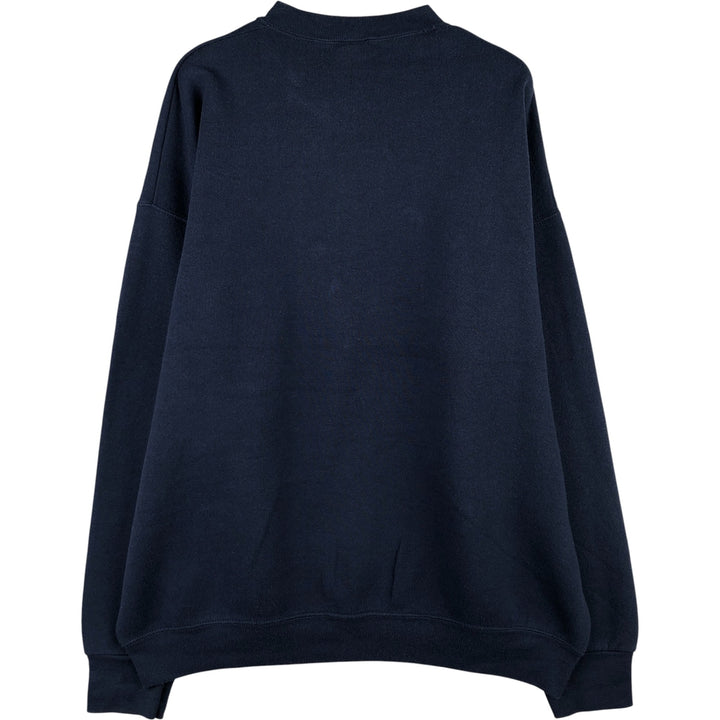 2000'S Fruit of the Loom Rockwell Advertising Sweatshirt, Men's Size XL cotton Navy blue Vintage Second Hand