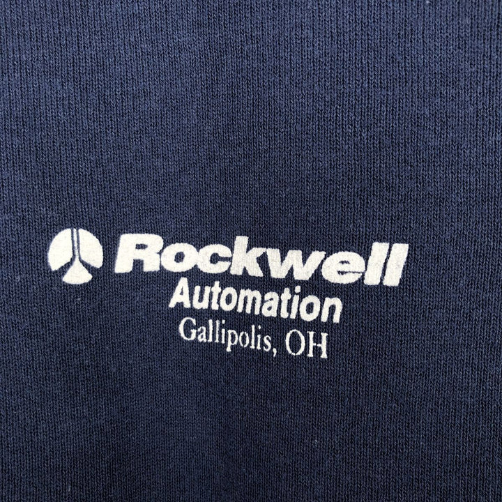 2000'S Fruit of the Loom Rockwell Advertising Sweatshirt, Men's Size XL cotton Navy blue Vintage Second Hand