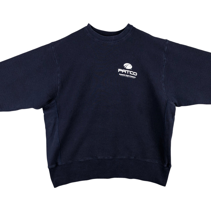 Vintage 90'S CAMBER PATCO Advertising Sweatshirt, Made in USA, Men's XXL cotton navy blue type Vintage Second Hand