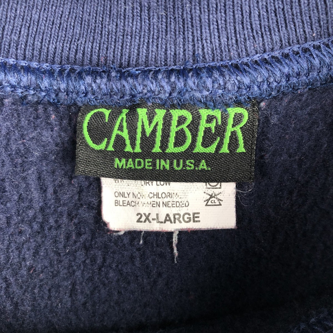 Vintage 90'S CAMBER PATCO Advertising Sweatshirt, Made in USA, Men's XXL cotton navy blue type Vintage Second Hand