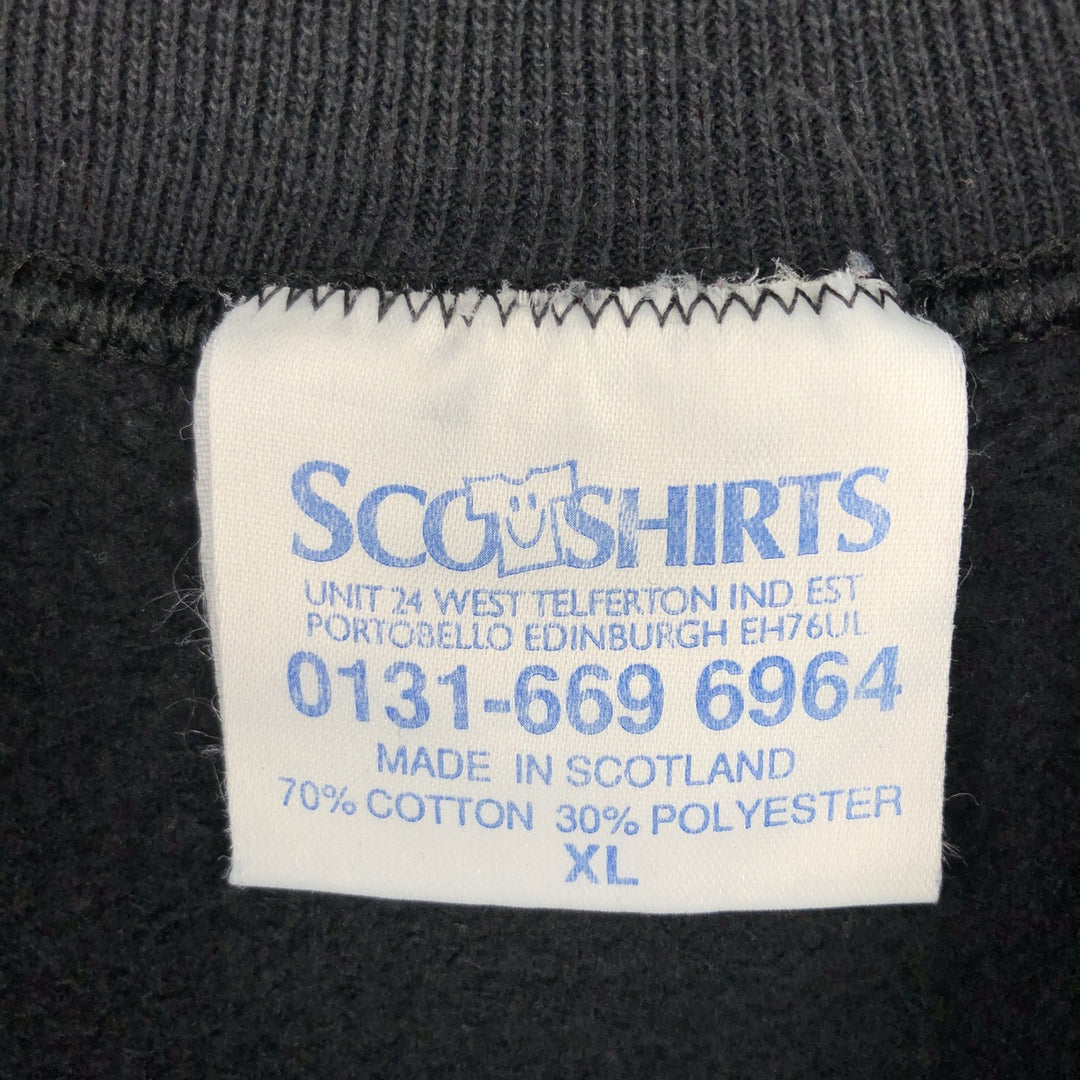 Vintage SCOT SHIRTS Eagle Pattern Sweatshirt, Men's XL cotton black type Vintage Second Hand