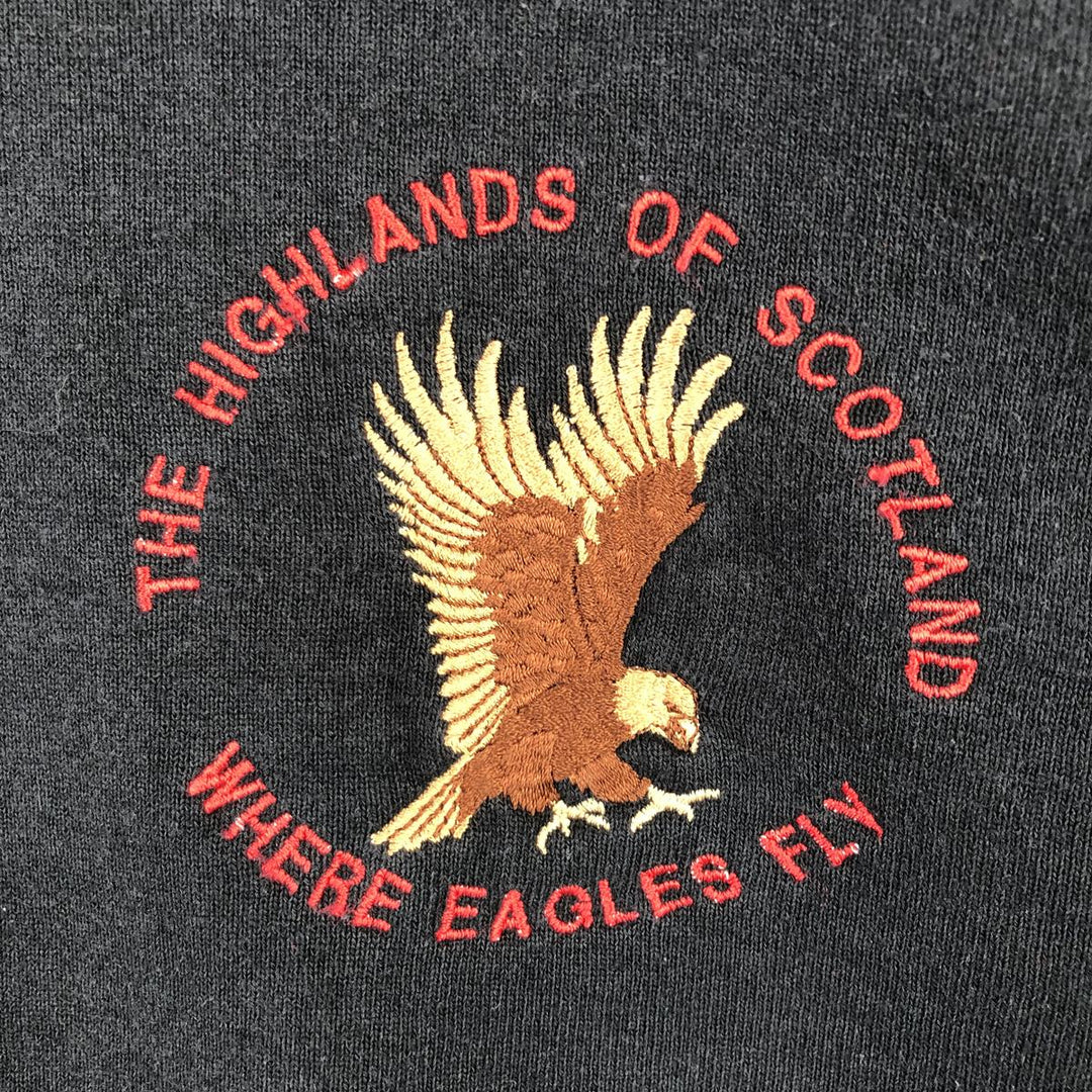 Vintage SCOT SHIRTS Eagle Pattern Sweatshirt, Men's XL cotton black type Vintage Second Hand