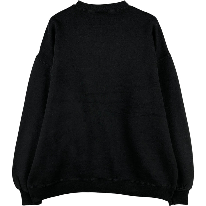 Vintage 80s-90'S Jerzees printed sweatshirt, sweatshirt, made in USA, men's XL size cotton black type Vintage Second Hand
