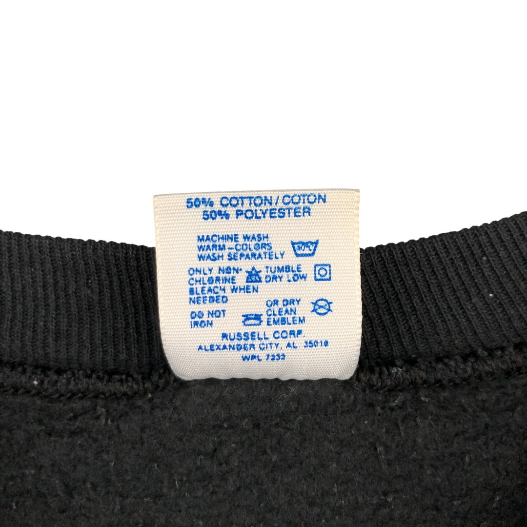 Vintage 80s-90'S Jerzees printed sweatshirt, sweatshirt, made in USA, men's XL size cotton black type Vintage Second Hand