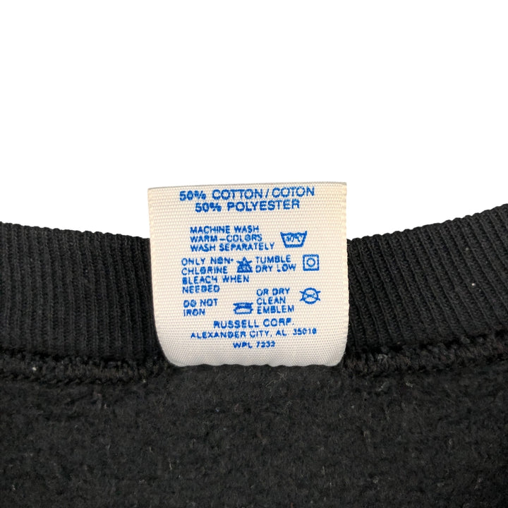 Vintage 80s-90'S Jerzees printed sweatshirt, sweatshirt, made in USA, men's XL size cotton black type Vintage Second Hand