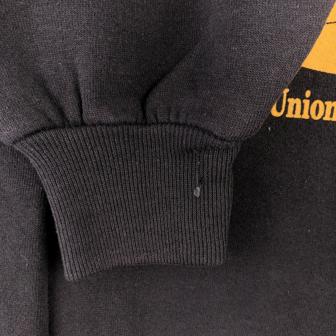 Vintage 80s-90'S Jerzees printed sweatshirt, sweatshirt, made in USA, men's XL size cotton black type Vintage Second Hand