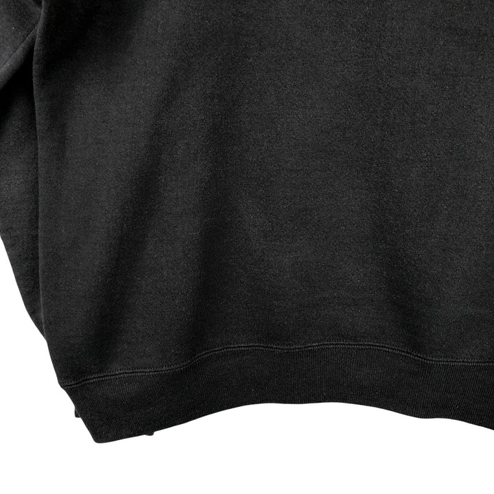 Vintage 80s-90'S Jerzees printed sweatshirt, sweatshirt, made in USA, men's XL size cotton black type Vintage Second Hand