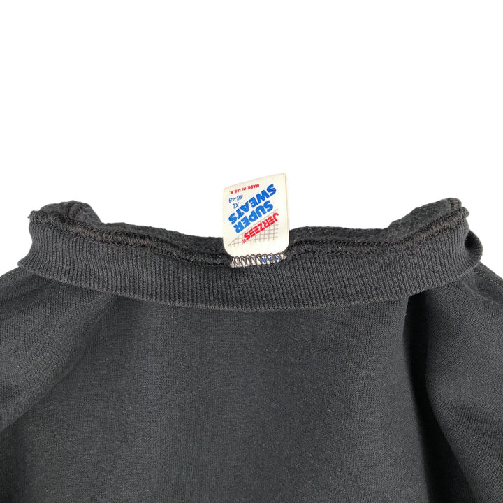 Vintage 80s-90'S Jerzees printed sweatshirt, sweatshirt, made in USA, men's XL size cotton black type Vintage Second Hand