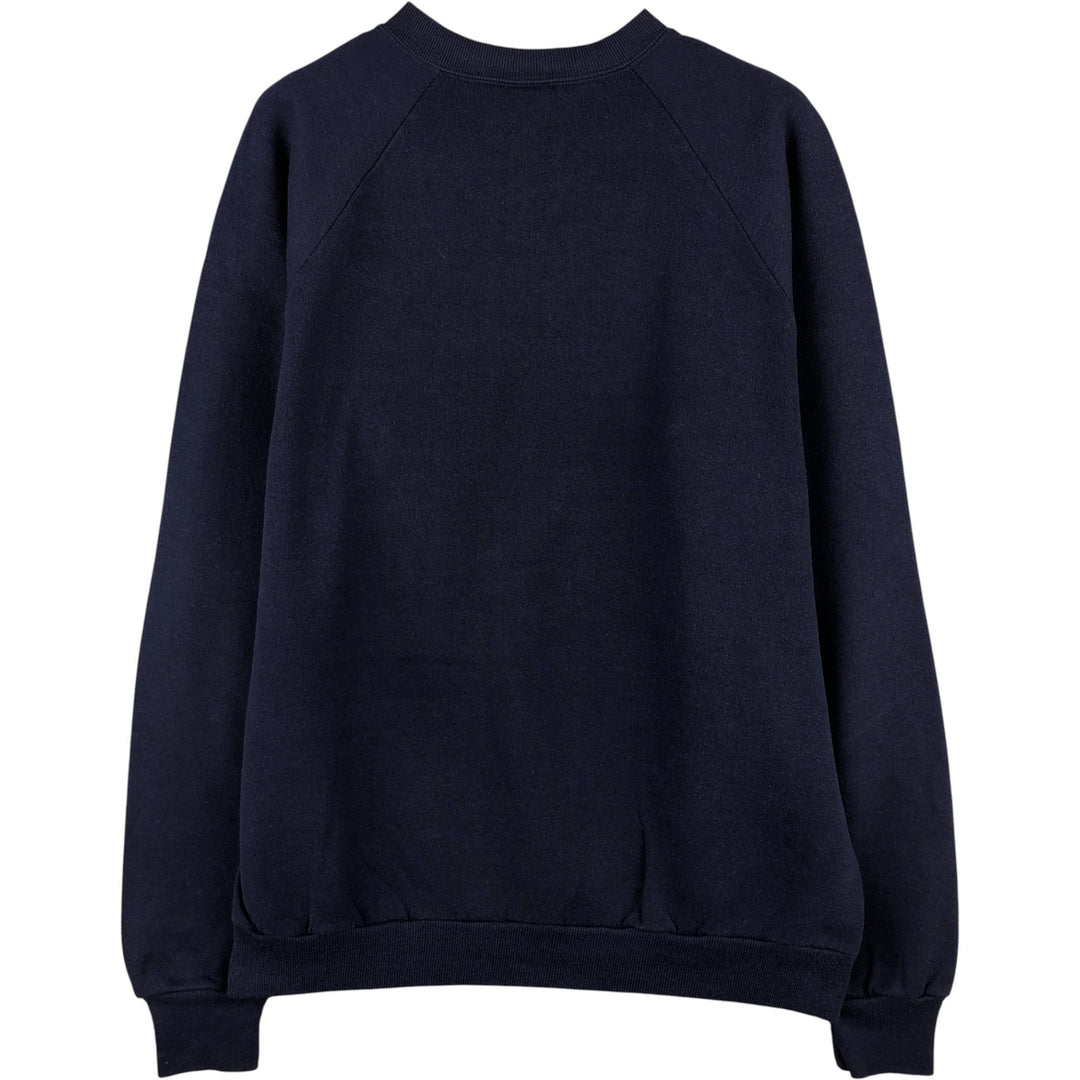 Vintage 80s-90'S Jerzees printed sweatshirt, sweatshirt, made in USA, men's XL size cotton navy blue type Vintage Second Hand