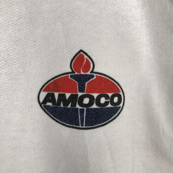 Vintage AMOCO Advertising Men's Sweatshirt (Size L) unclear white type Vintage Second Hand