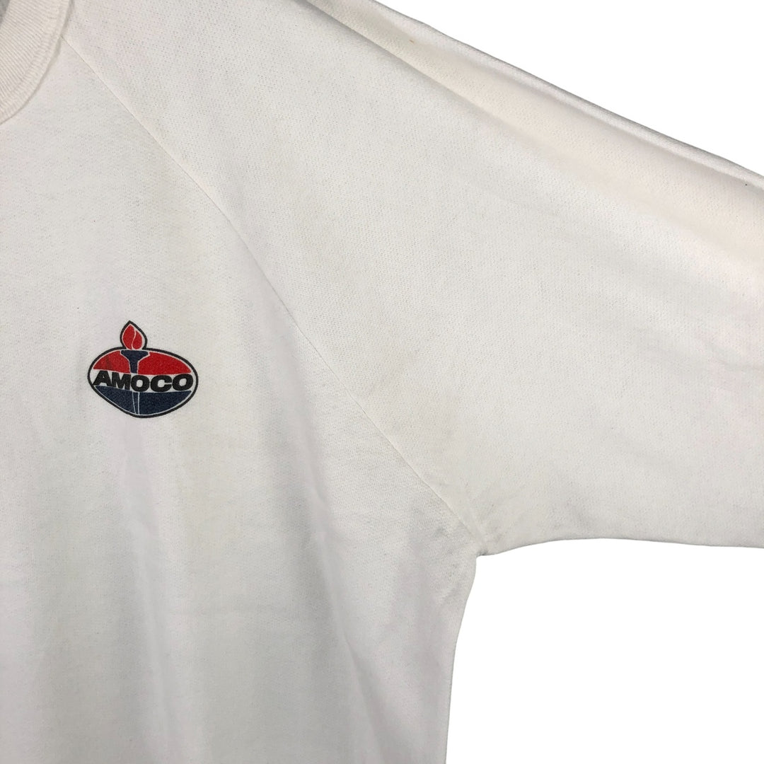 Vintage AMOCO Advertising Men's Sweatshirt (Size L) unclear white type Vintage Second Hand