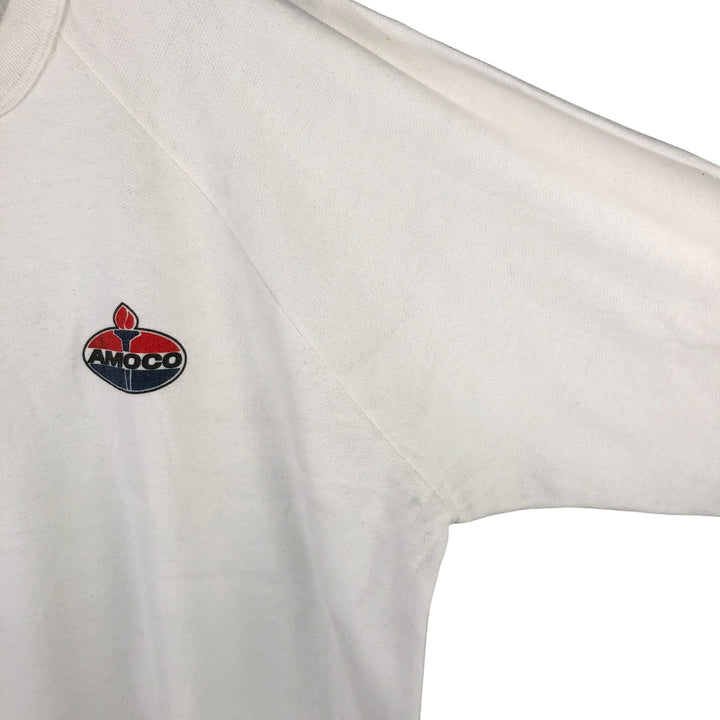 Vintage AMOCO Advertising Men's Sweatshirt (Size L) unclear white type Vintage Second Hand