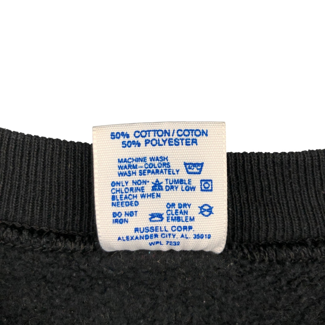 Vintage 1980'S Jerseys Super Sweats triple print college sweatshirt, made in the USA, men's size XL cotton black type Vintage Second Hand