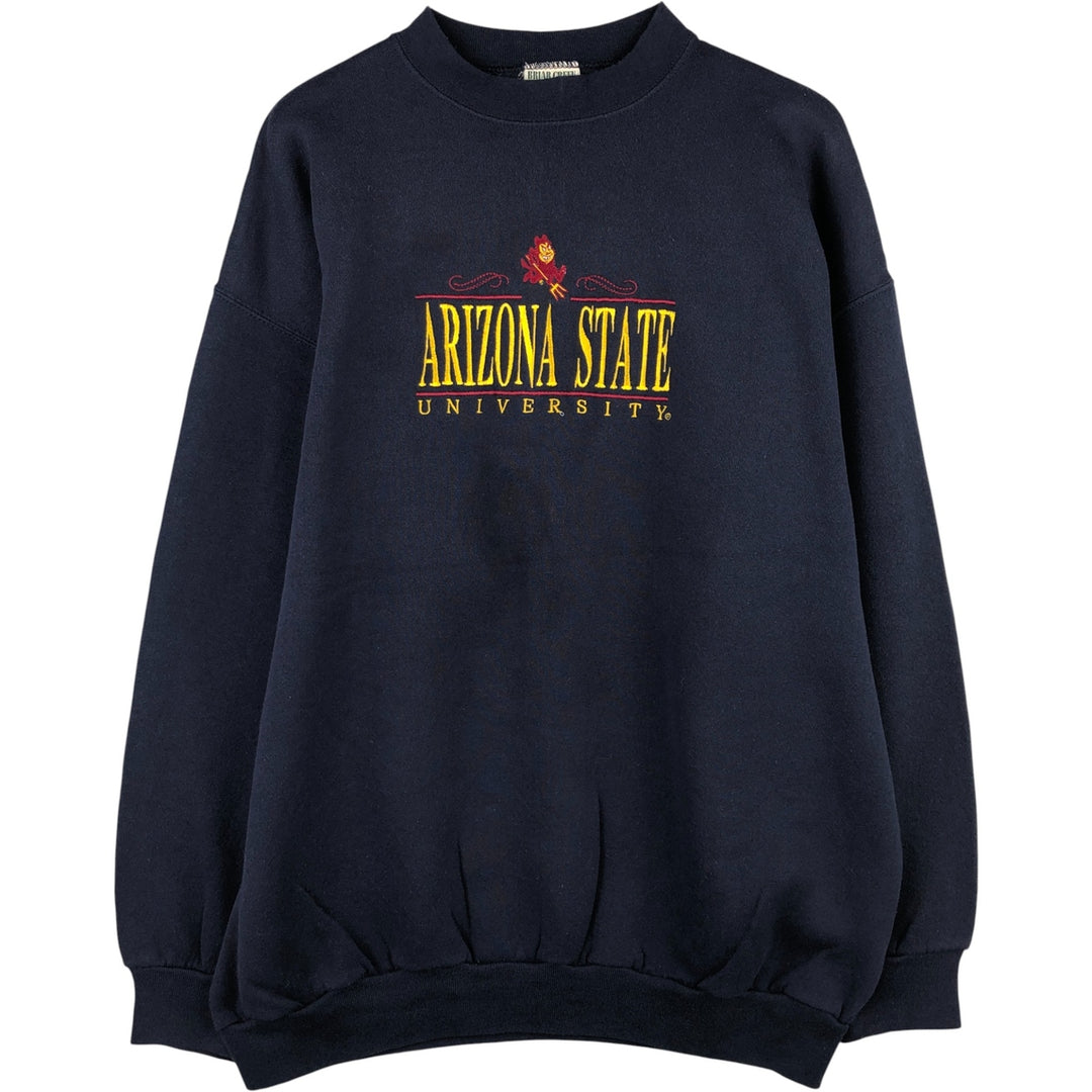2000'S Briar Creek College Character Sweatshirt, Made in USA, Men's Size XL cotton navy blue type Vintage Second Hand