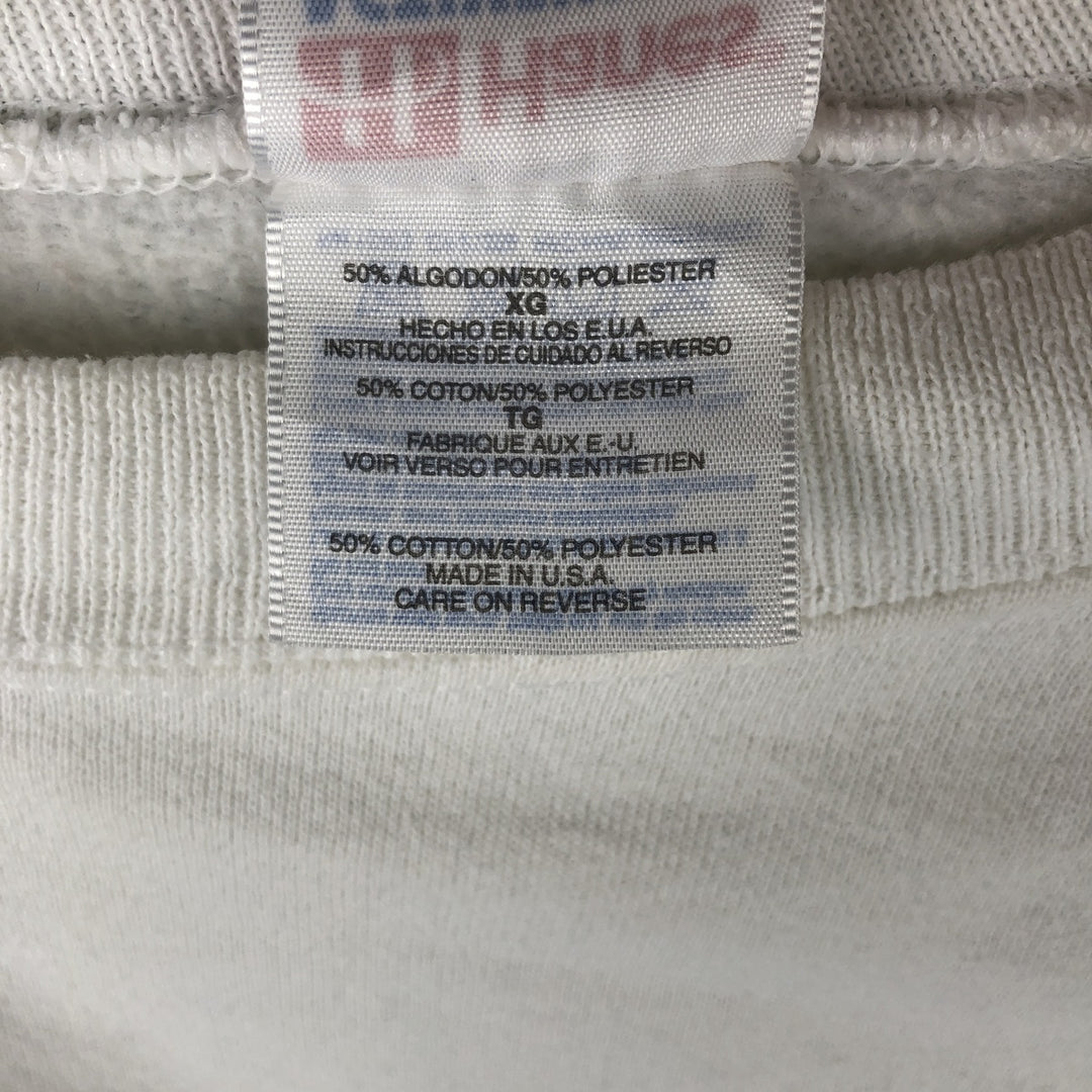 90'S Hanes ACTIVEWEAR Printed Sweatshirt Trainer Made in USA Men's XL Vintage cotton white type Vintage Second Hand