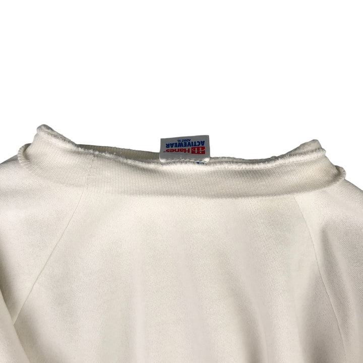 90'S Hanes ACTIVEWEAR Printed Sweatshirt Trainer Made in USA Men's XL Vintage cotton white type Vintage Second Hand