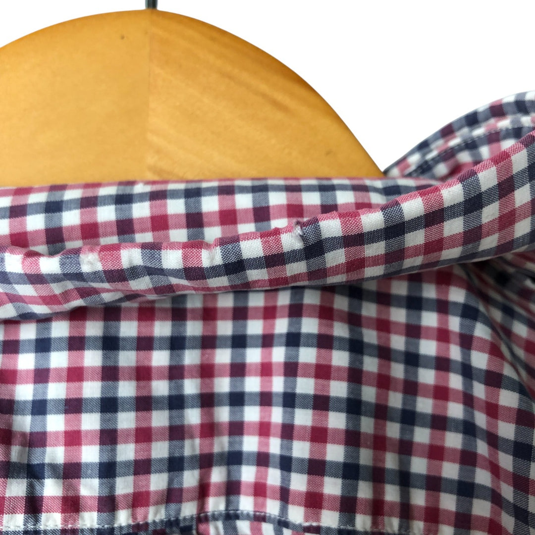 Vintage 1980s-1990'S Brooks Brothers MAKERS gingham check long-sleeve button-down check shirt, Made in USA, Men's XL cotton red type Vintage Second Hand