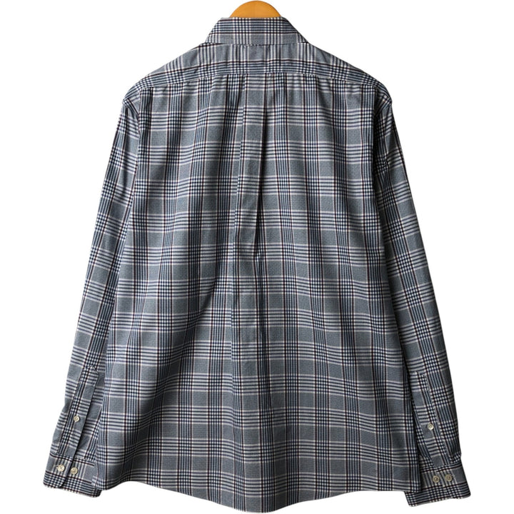 Brooks Brothers Est.1818 Long Sleeve Button-Down Check Shirt, Men's Size L Supima Cotton white type Vintage Second Hand