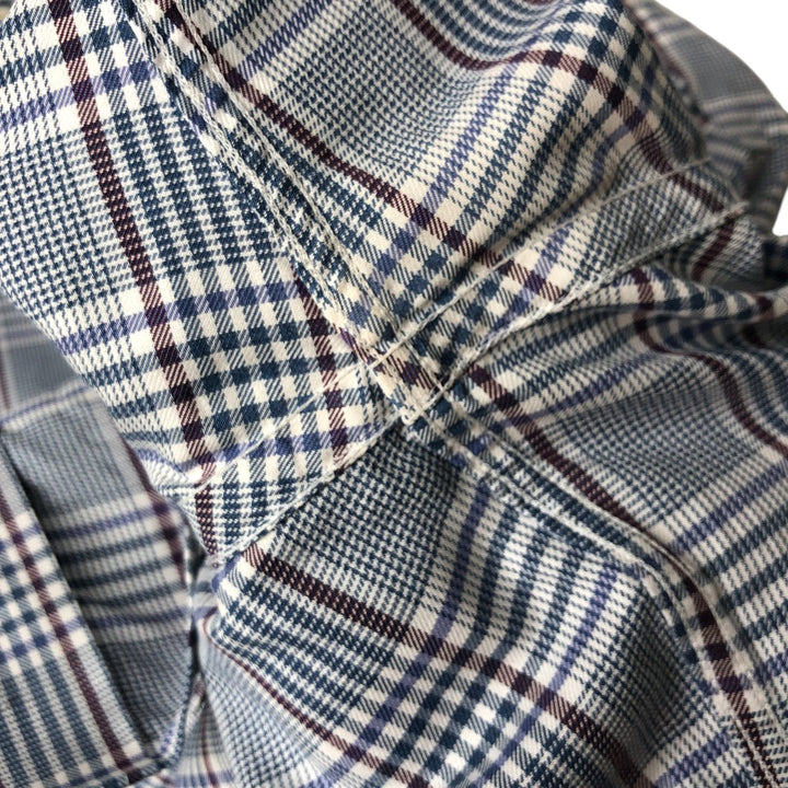 Brooks Brothers Est.1818 Long Sleeve Button-Down Check Shirt, Men's Size L Supima Cotton white type Vintage Second Hand