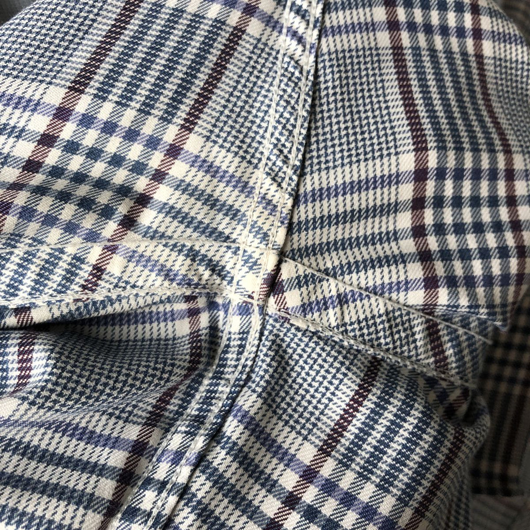 Brooks Brothers Est.1818 Long Sleeve Button-Down Check Shirt, Men's Size L Supima Cotton white type Vintage Second Hand