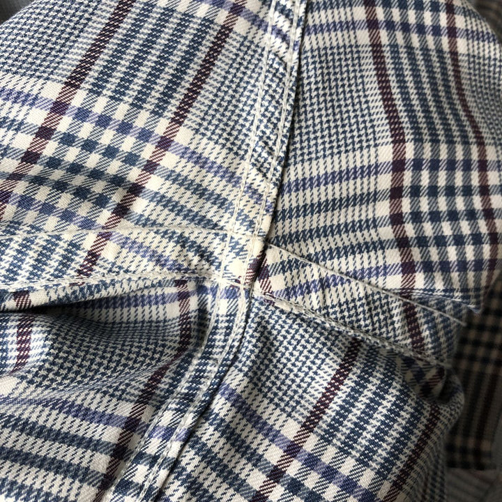 Brooks Brothers Est.1818 Long Sleeve Button-Down Check Shirt, Men's Size L Supima Cotton white type Vintage Second Hand