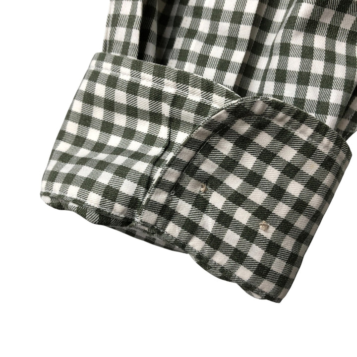 Brooks Brothers 346 Gingham Check Long Sleeve Button-Down Check Shirt, Men's Size L cotton white type Vintage Second Hand