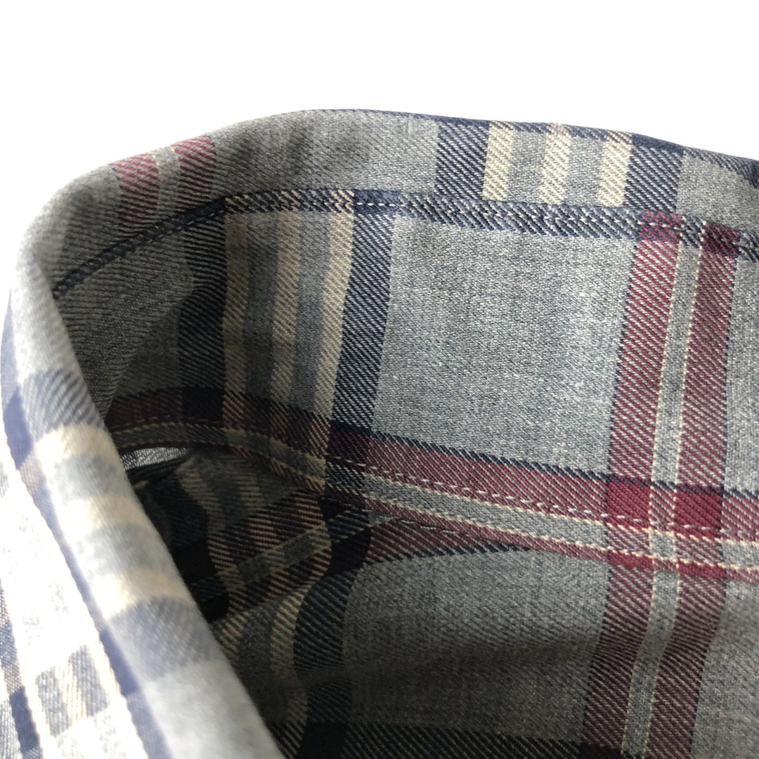 Brooks Brothers Est.1818 Long Sleeve Button-Down Check Shirt, Men's Size M Supima Cotton gray type Vintage Second Hand
