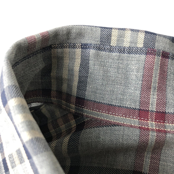 Brooks Brothers Est.1818 Long Sleeve Button-Down Check Shirt, Men's Size M Supima Cotton gray type Vintage Second Hand