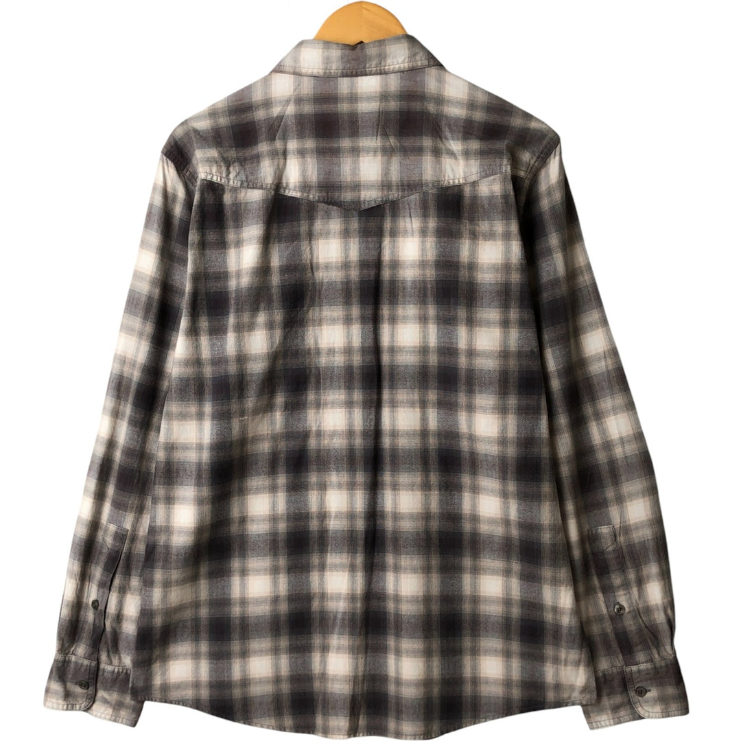 The North Face Ombre Check Long Sleeve Cotton Check Shirt, Men's Size M cotton gray type Vintage Second Hand