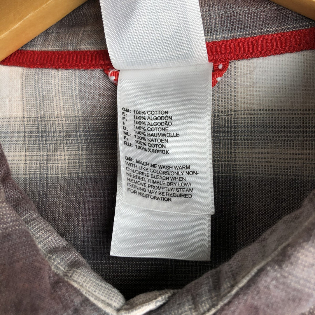 The North Face Ombre Check Long Sleeve Cotton Check Shirt, Men's Size M cotton gray type Vintage Second Hand
