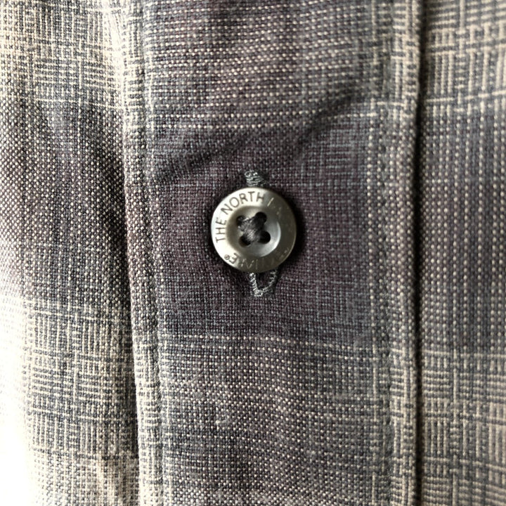 The North Face Ombre Check Long Sleeve Cotton Check Shirt, Men's Size M cotton gray type Vintage Second Hand