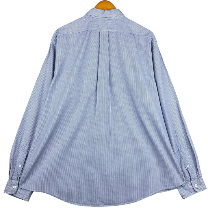Ralph Lauren CUSTOM FIT long sleeve button down striped shirt men's XXL cotton blue type Vintage Second Hand