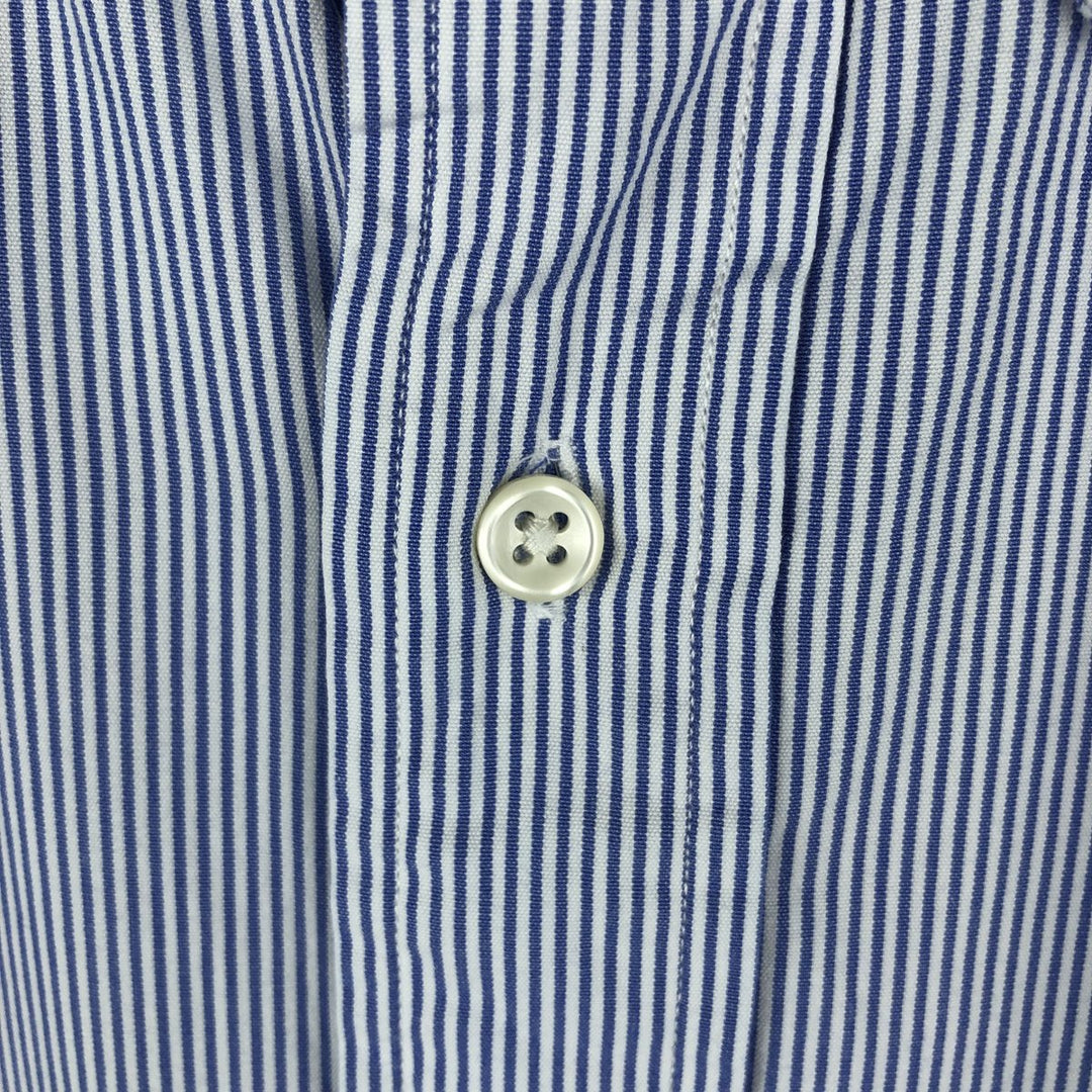 Ralph Lauren CUSTOM FIT long sleeve button down striped shirt men's XXL cotton blue type Vintage Second Hand