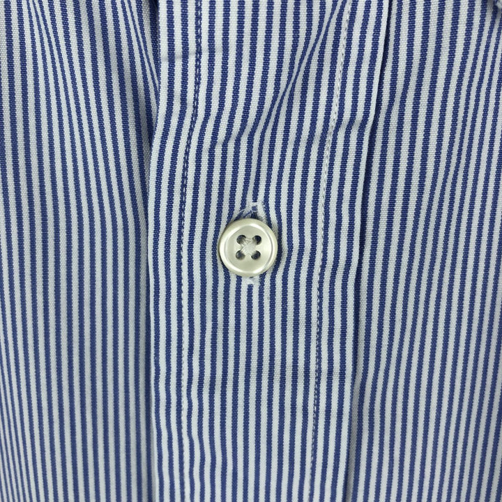 Ralph Lauren CUSTOM FIT long sleeve button down striped shirt men's XXL cotton blue type Vintage Second Hand