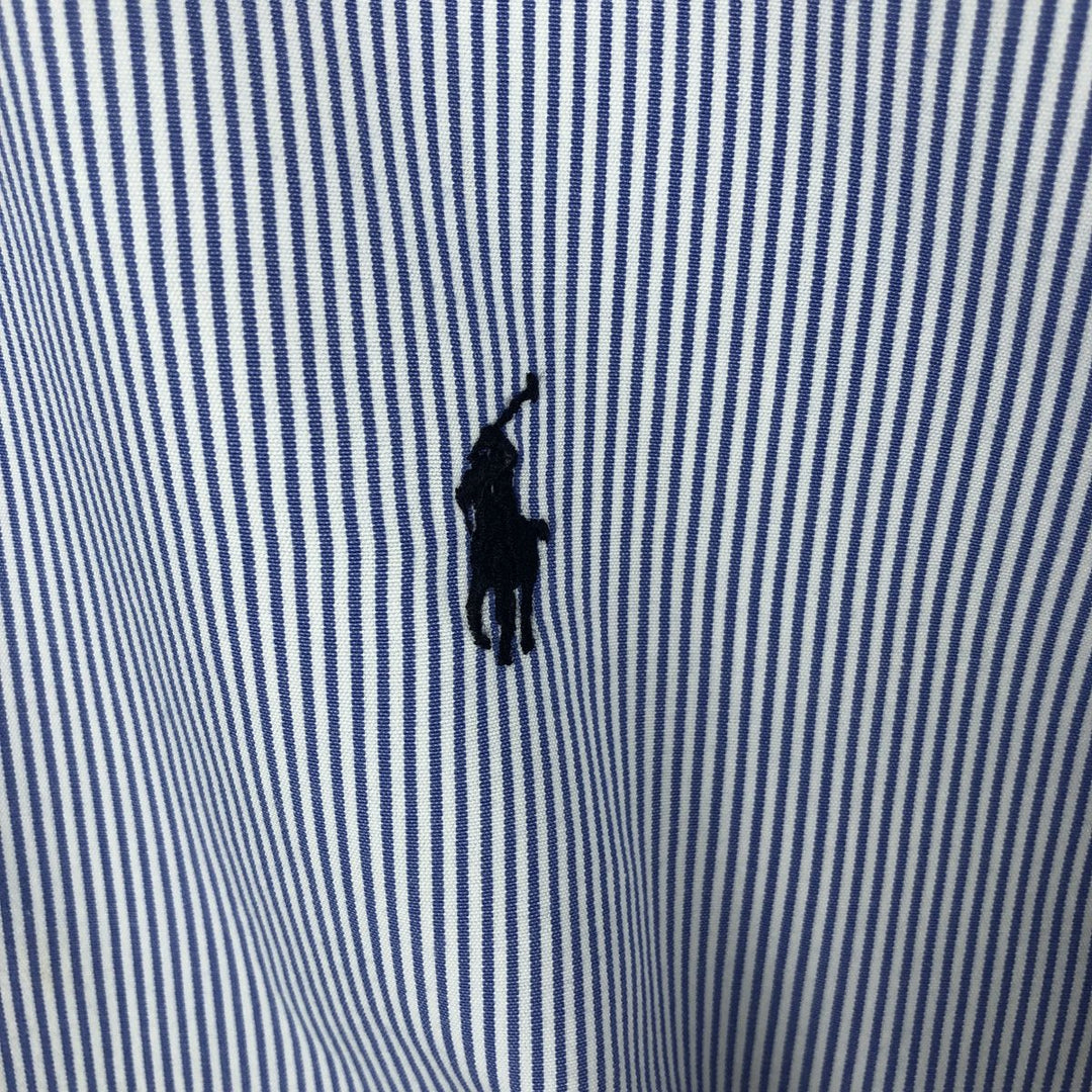 Ralph Lauren CUSTOM FIT long sleeve button down striped shirt men's XXL cotton blue type Vintage Second Hand
