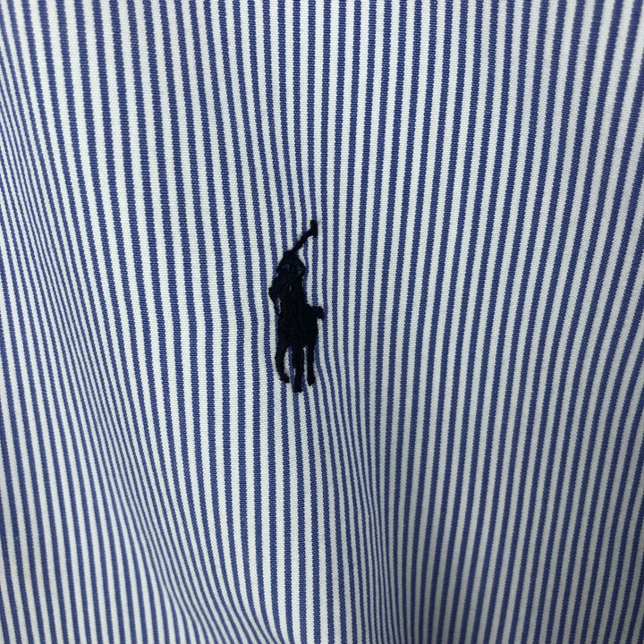 Ralph Lauren CUSTOM FIT long sleeve button down striped shirt men's XXL cotton blue type Vintage Second Hand