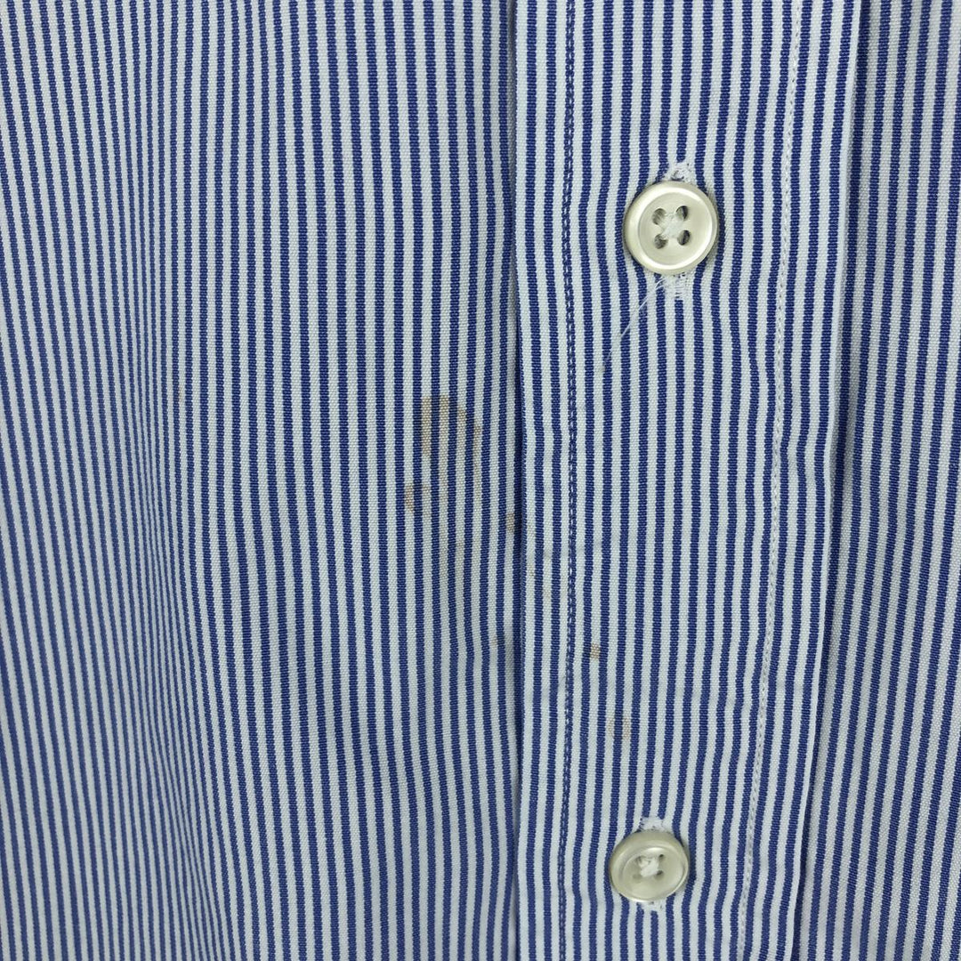 Ralph Lauren CUSTOM FIT long sleeve button down striped shirt men's XXL cotton blue type Vintage Second Hand