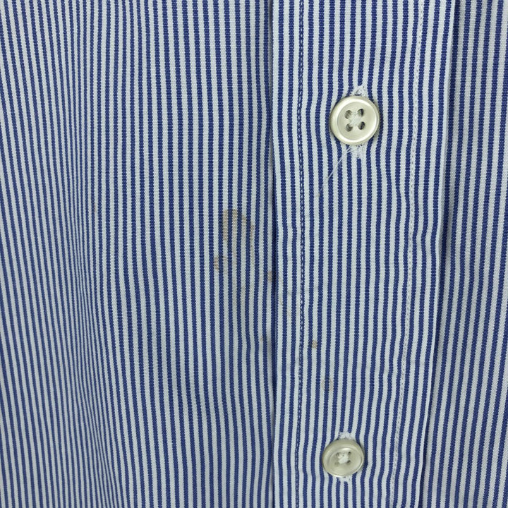 Ralph Lauren CUSTOM FIT long sleeve button down striped shirt men's XXL cotton blue type Vintage Second Hand
