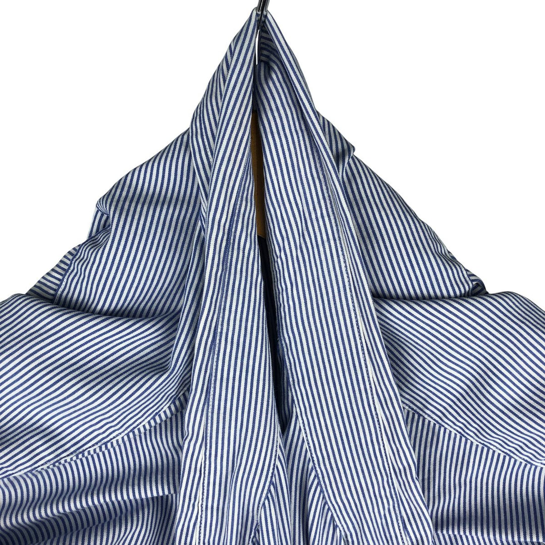 Ralph Lauren CUSTOM FIT long sleeve button down striped shirt men's XXL cotton blue type Vintage Second Hand