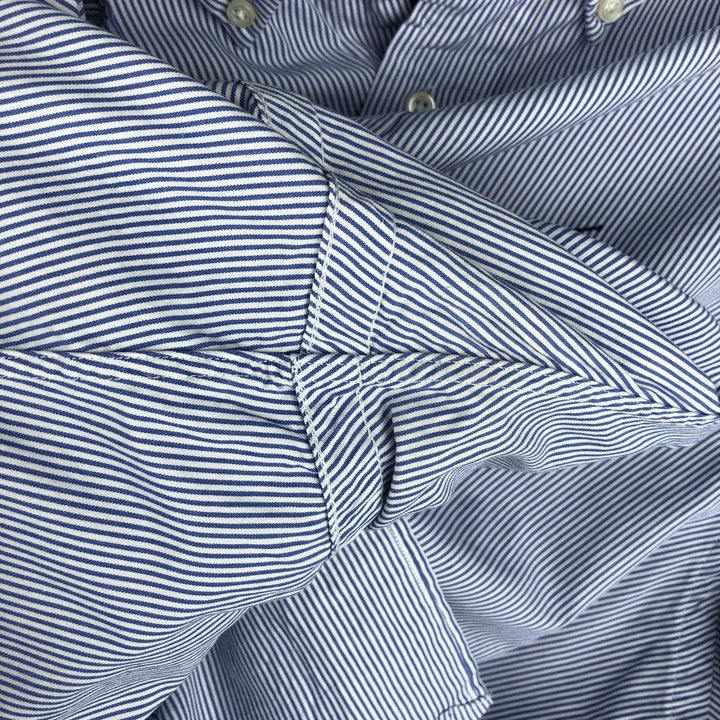 Ralph Lauren CUSTOM FIT long sleeve button down striped shirt men's XXL cotton blue type Vintage Second Hand
