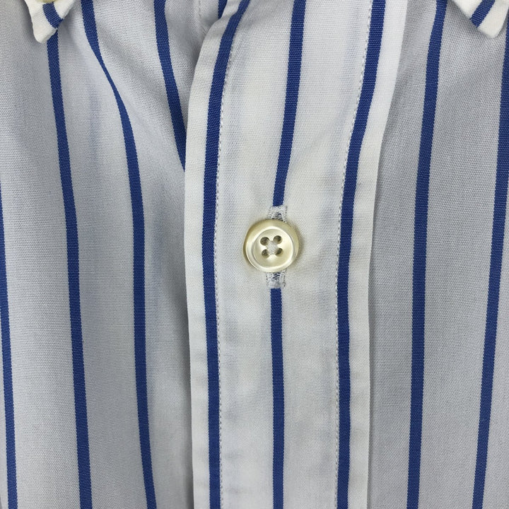 Ralph Lauren YARMOUTH Long Sleeve Button-Down Striped Shirt, Men's Size L cotton white type Vintage Second Hand