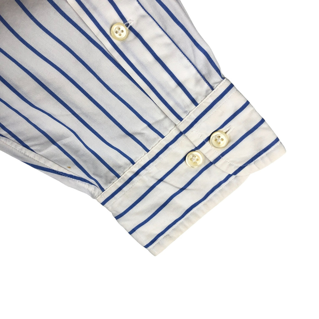 Ralph Lauren YARMOUTH Long Sleeve Button-Down Striped Shirt, Men's Size L cotton white type Vintage Second Hand