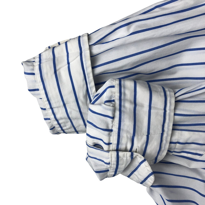 Ralph Lauren YARMOUTH Long Sleeve Button-Down Striped Shirt, Men's Size L cotton white type Vintage Second Hand