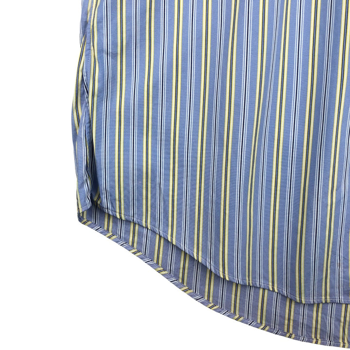 Ralph Lauren POLO by Ralph Lauren CUSTOM FIT long sleeve button down striped shirt men's size L cotton Blue type light blue Vintage Second Hand