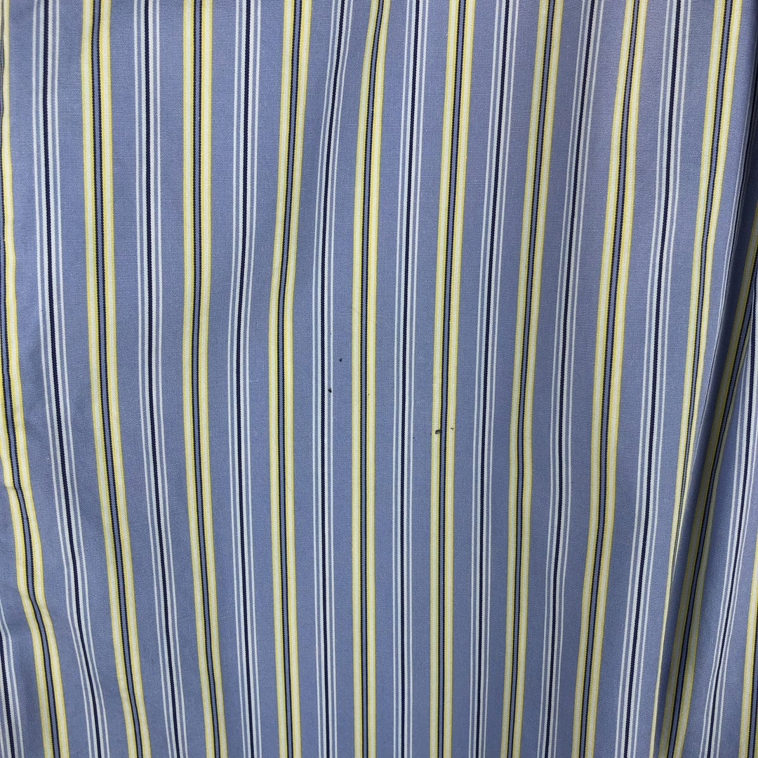 Ralph Lauren POLO by Ralph Lauren CUSTOM FIT long sleeve button down striped shirt men's size L cotton Blue type light blue Vintage Second Hand