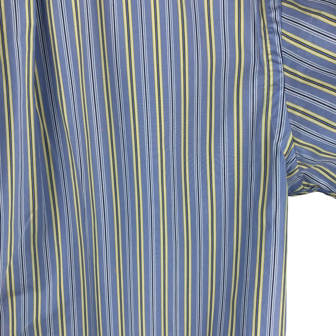Ralph Lauren POLO by Ralph Lauren CUSTOM FIT long sleeve button down striped shirt men's size L cotton Blue type light blue Vintage Second Hand