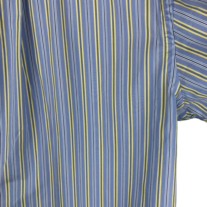 Ralph Lauren POLO by Ralph Lauren CUSTOM FIT long sleeve button down striped shirt men's size L cotton Blue type light blue Vintage Second Hand